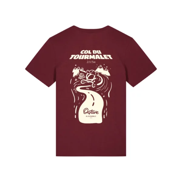 dos tshirt bordeaux • collection lifestyle octave tourmalet