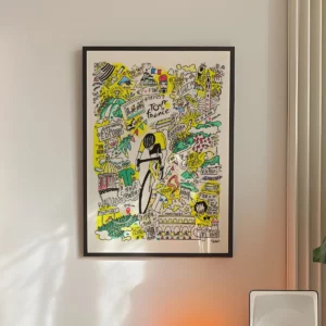 Affiche Tour de France 2025 - Doodle Art